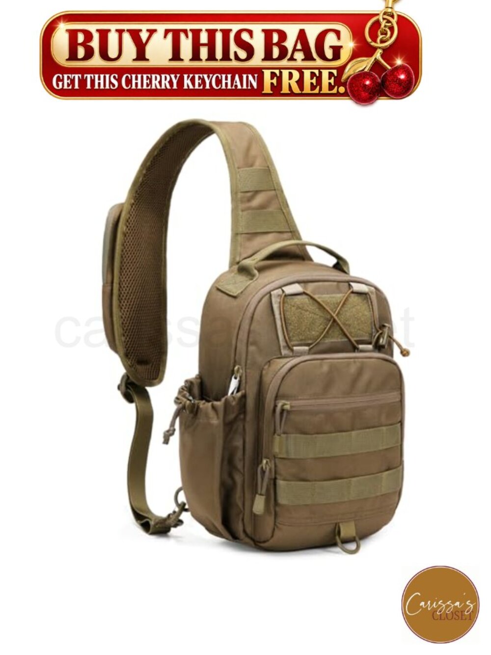 ✨HALOVIE Anti-Theft Tactical Sling Bag RFID Crossbody EDC Molle Shoulder Bag